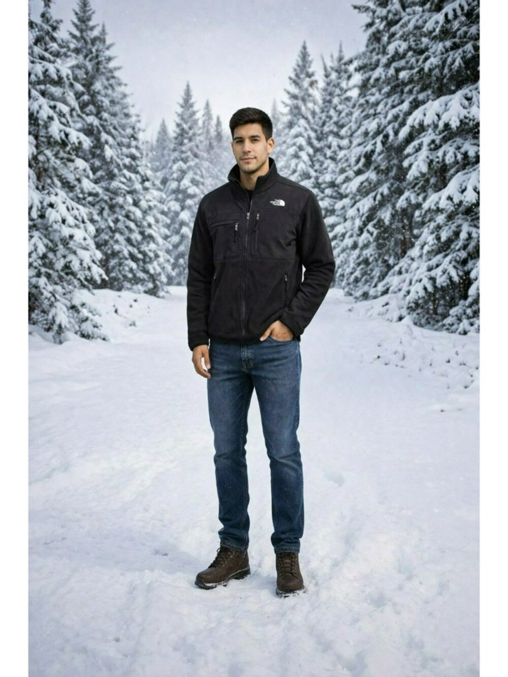 The North Face Denali  Polartec Full-Zip Fleece Jacket Mens XL Black